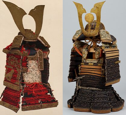 O-yoroi (trái) và Do-maru (phải). O-yoroi (trái) và Do-maru (phải).
