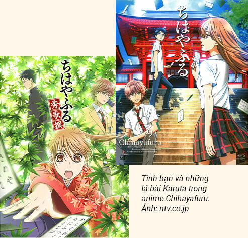 Tình bạn và những lá bài Karuta trong anime Chihayafuru. Ảnh: ntv.co.jp