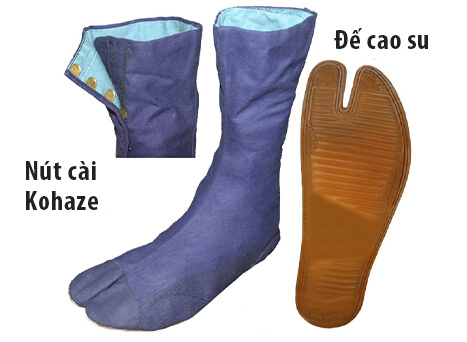 Jika-tabi có đế làm bằng cao su.
