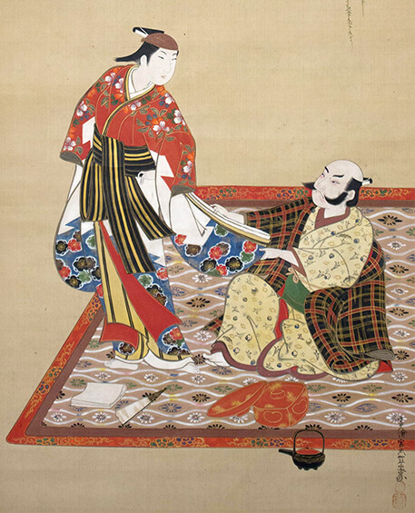 Samurai và Wakashu, tranh của họa sĩ Miyagawa Issho. Samurai và Wakashu, tranh của họa sĩ Miyagawa Issho.
