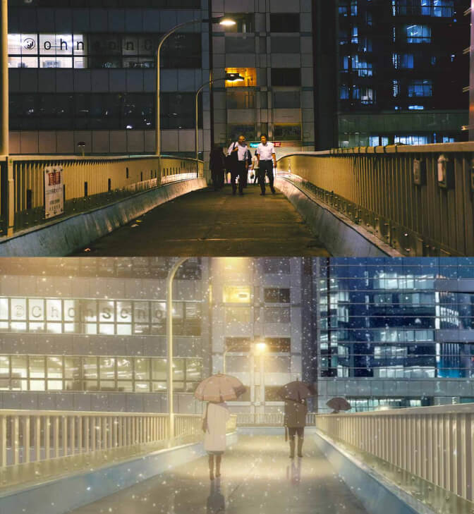 Cảnh trong Your Name và ngoài đời giống đến 99%.