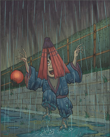 Cậu bé mưa Amefuri Kozo.