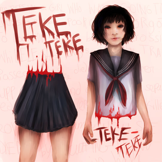 Teke Teke phiên bản nữ sinh cũng nhận một cái kết đầy uất hận. Ảnh: inthedarkair.wordpress