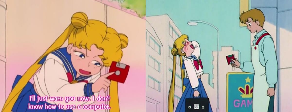 Đĩa mềm thịnh hành tại Nhật đến nỗi xuất hiện nhiều trong các ấn phẩm văn hóa, đơn cử là Sailor Moon. Đĩa mềm thịnh hành tại Nhật đến nỗi xuất hiện nhiều trong các ấn phẩm văn hóa, đơn cử là Sailor Moon.