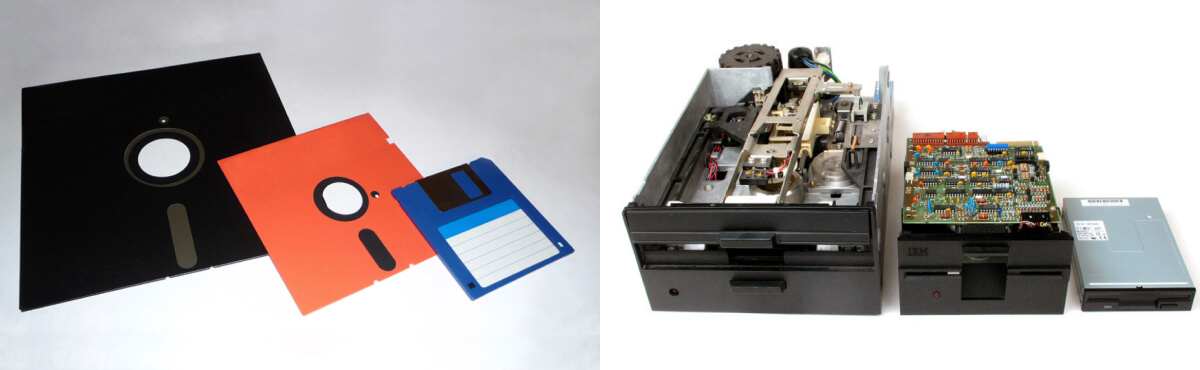 Ba kích thước của đĩa mềm, cùng với đó là kích thước của ổ đĩa cũng thay đổi để phù hợp. Ba kích thước của đĩa mềm, cùng với đó là kích thước của ổ đĩa cũng thay đổi để phù hợp.