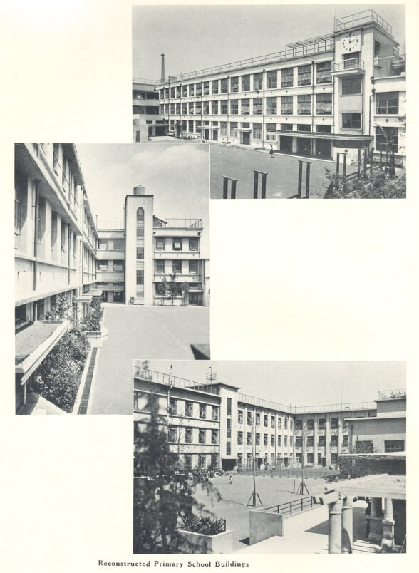 Các tòa nhà trường tiểu học được xây dựng lại.