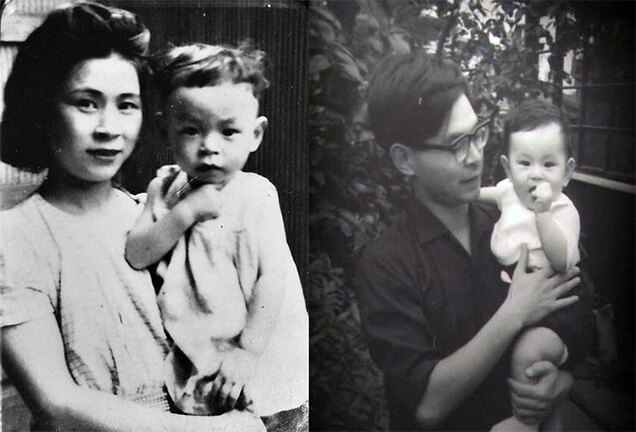 Trái: Bà Yoshiko Miyazaki và con trai Hayao Miyazaki. Phải: Hayao Miyazaki và con trai Goro Miyazaki. Trái: Bà Yoshiko Miyazaki và con trai Hayao Miyazaki. Phải: Hayao Miyazaki và con trai Goro Miyazaki.