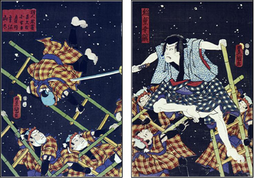 Bản in do Utagawa Toyokuni III thực hiện. Bản in do Utagawa Toyokuni III thực hiện.