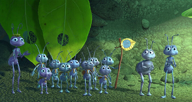 A Bug’s Life, bộ phim hoạt hình nổi tiếng do Lasseter đạo diễn. A Bug’s Life, bộ phim hoạt hình nổi tiếng do Lasseter đạo diễn.