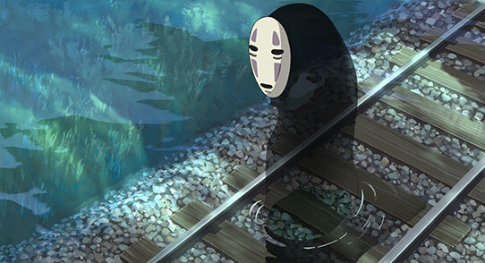 Nhân vật Vô Diện trong anime Spirited Away. Nhân vật Vô Diện trong anime Spirited Away.