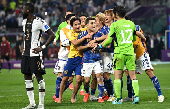 Các cầu thủ Nhật Bản ăn mừng trong trận thắng đội tuyển Đức tại vòng bảng World Cup 2022. Các cầu thủ Nhật Bản ăn mừng trong trận thắng đội tuyển Đức tại vòng bảng World Cup 2022.