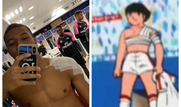 Hình ảnh tự ví mình như Tsubasa được Mbappe đăng tải trên mạng xã hội năm 2018. Hình ảnh tự ví mình như Tsubasa được Mbappe đăng tải trên mạng xã hội năm 2018.