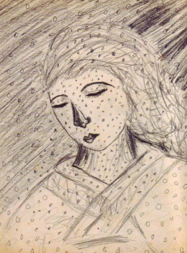 Tác phẩm chấm bi đầu tiên, vẽ vào năm 1939. Tác phẩm chấm bi đầu tiên, vẽ vào năm 1939.