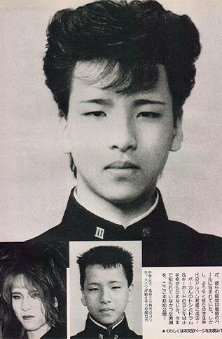 Yoshiki thuở niên thiếu. Yoshiki thuở niên thiếu.