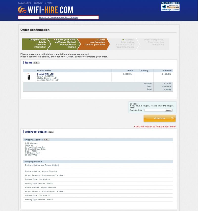 đăng ký pocket wifi