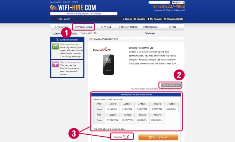 đăng ký pocket wifi