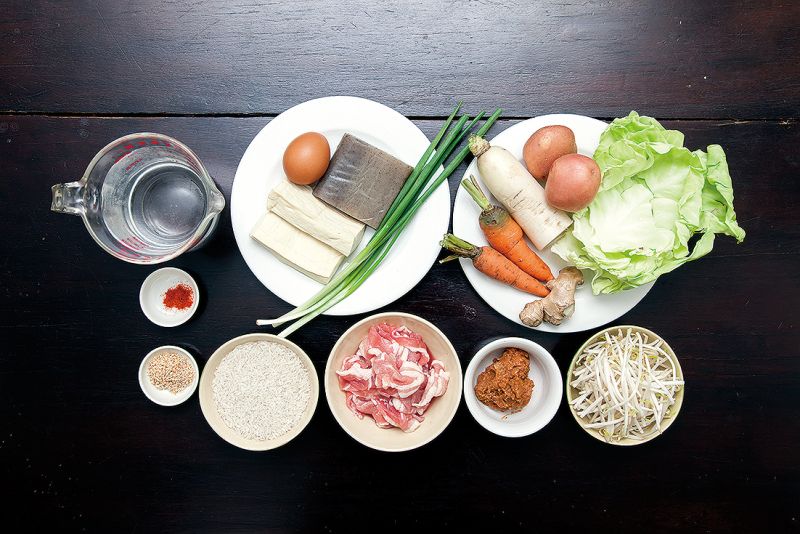 nguyên liệu Tonjiru - cách làm miso