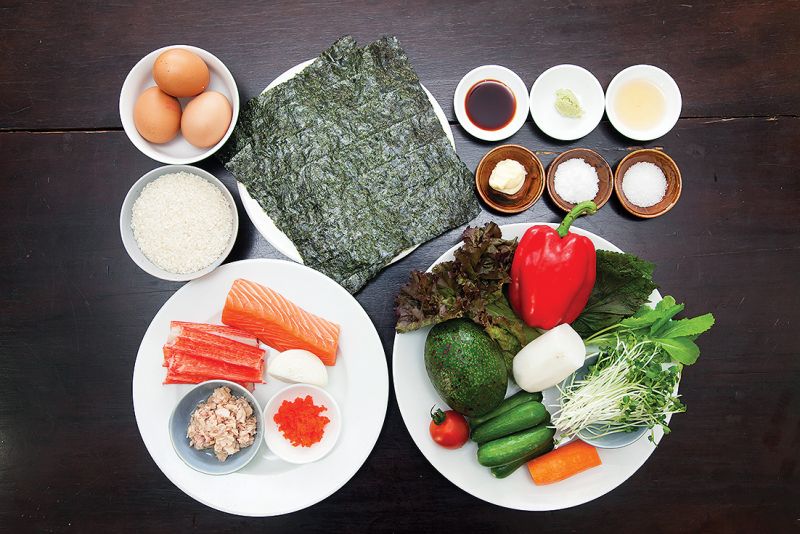 nguyên liệu làm Sushi tự cuốn Temakizushi