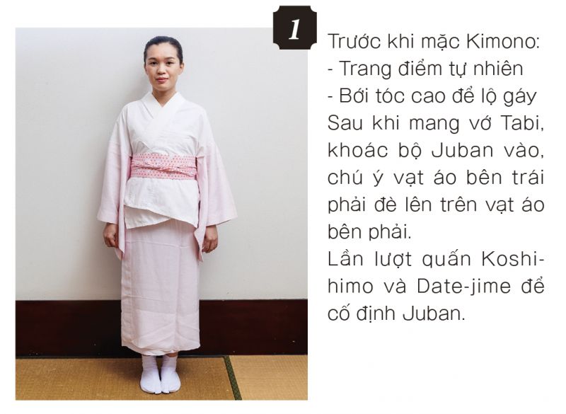trình tự mặc Kimono trình tự mặc Kimono