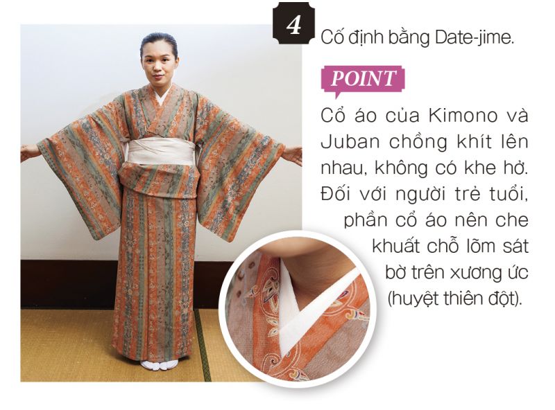 trình tự mặc Kimono trình tự mặc Kimono