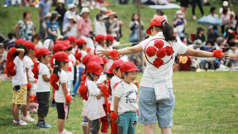hội thao ở trường mẫu giáo Nhật