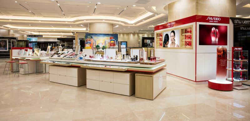 cửa hàng Shiseido với thiết kế mới tại Takashimaya cửa hàng Shiseido với thiết kế mới tại Takashimaya