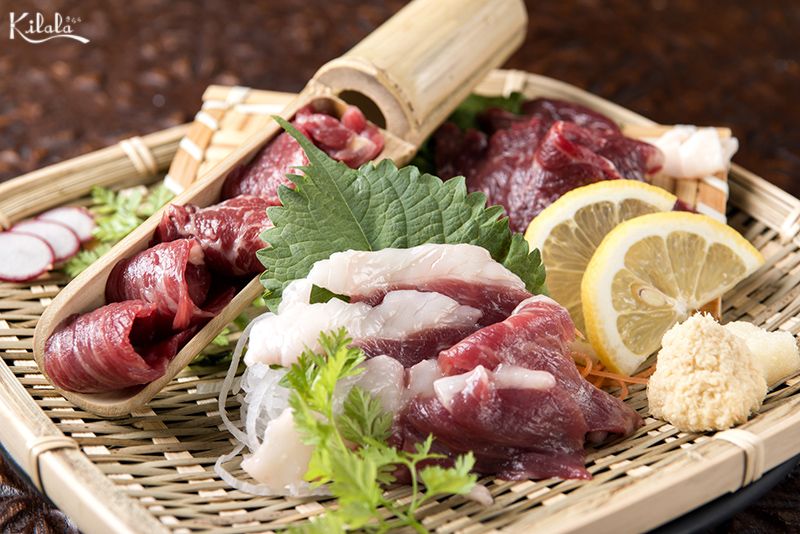 đặc sản thịt ngựa sống Basashi đặc sản thịt ngựa sống Basashi