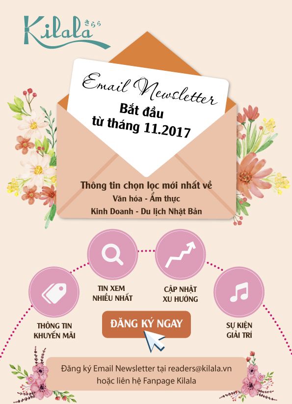 đăng kí nhận Email Newsletter từ Kilala!