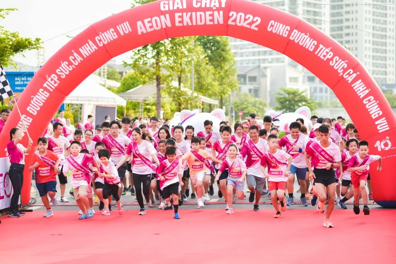 ハノイのイオンタンフーで開催された駅伝　ⓒ AEON